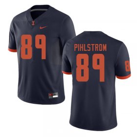 Sale - Alex Pihlstrom #89 Navy Men Fighting Illini University Football Stitch Jersey 5445952