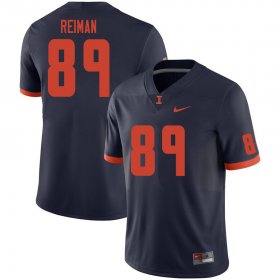 Sale - Tip Reiman #89 Navy Men Fighting Illini University Football Alumni Jersey 2611807